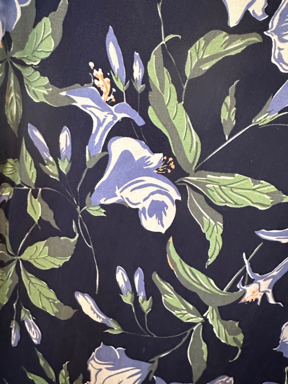 Tommy Bahama 100% Silk Navy Floral Sleeveless Maxi Dress Size Large - Picture 6 of 6
